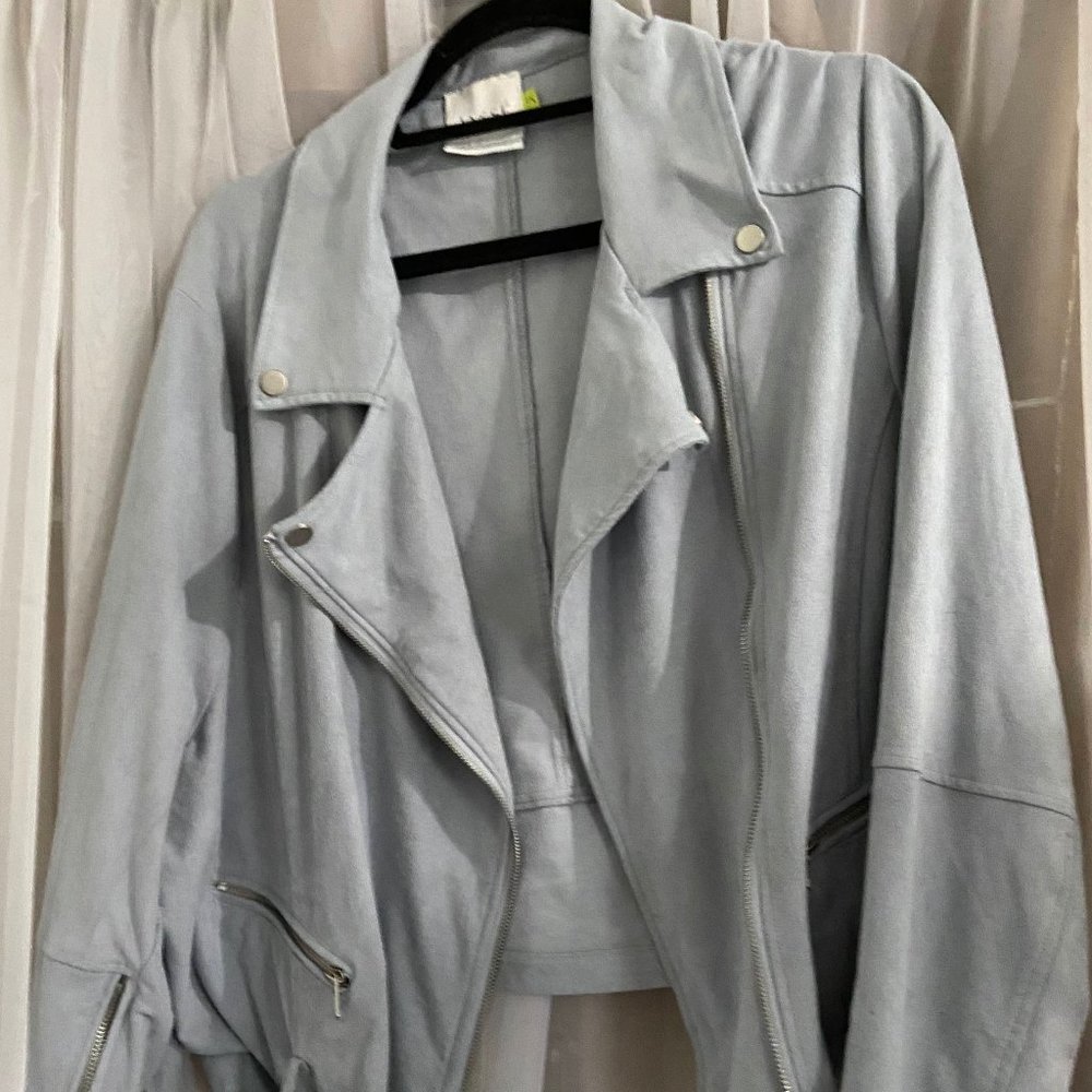 Blue biker style jacket (3x)